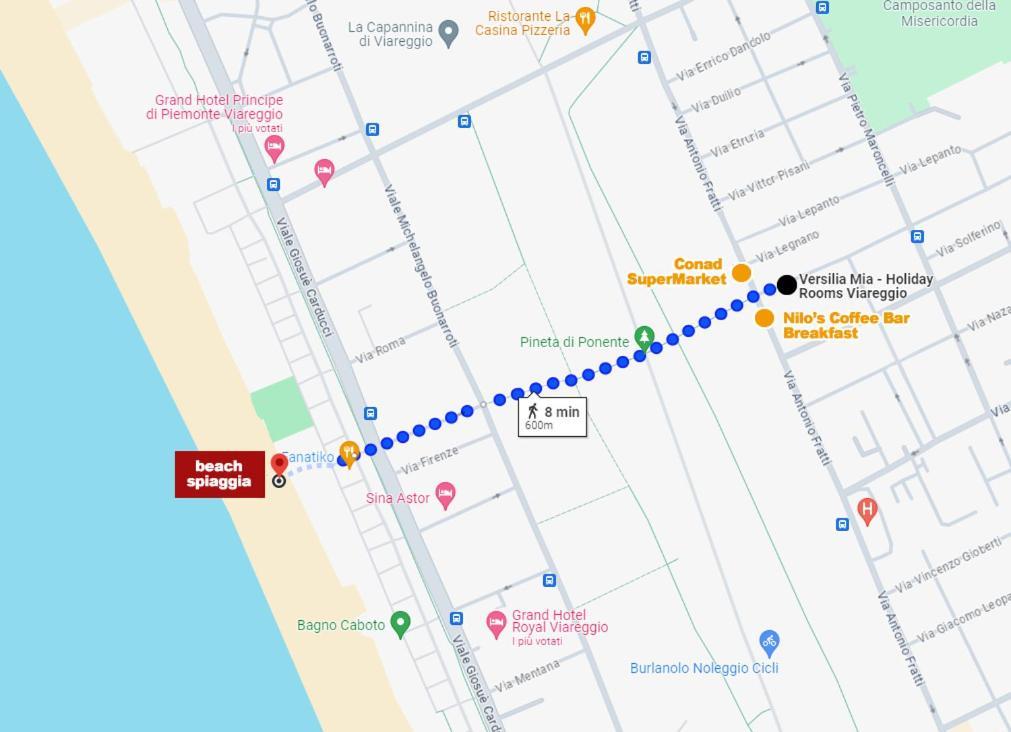 Versilia Mia - Beach At 8Min By Walk! New Rooms! Air Condition! 비아레지오 외부 사진